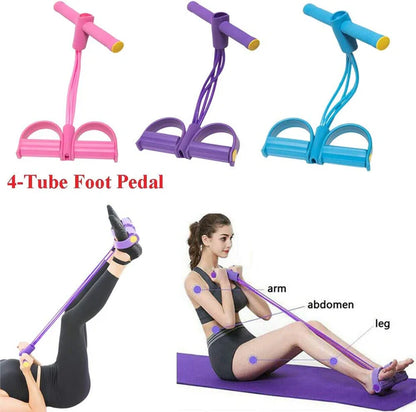 Tummy Trimmer Foot Pedal Resistance Band – Home Fitness Exercise Tool – Belly Fat Reduce