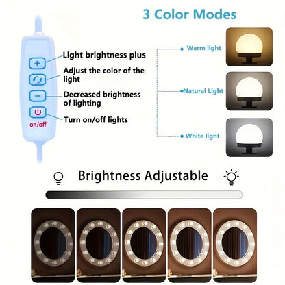 LED Vanity Mirror Lights | 3 Light Mode Led Bulbs for makeup Mirror Stand | 8 Bulbs