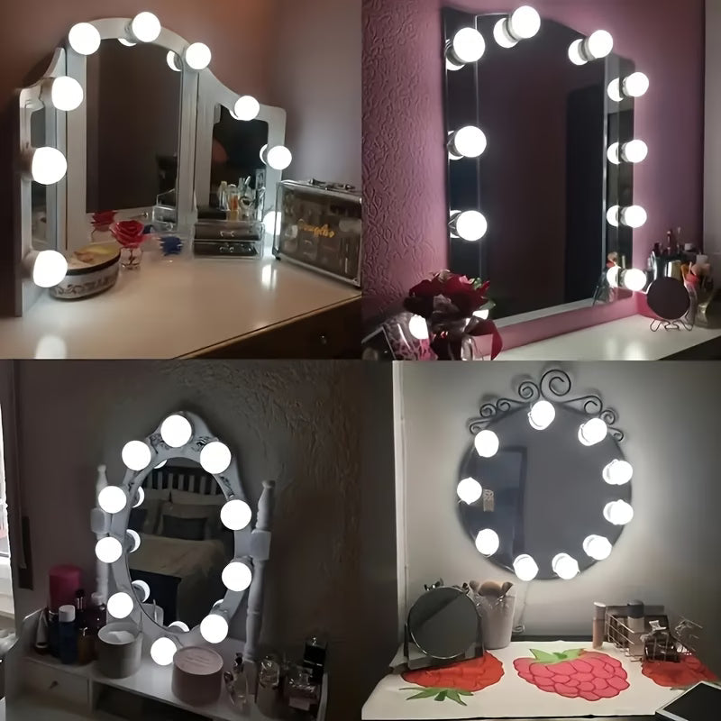 LED Vanity Mirror Lights | 3 Light Mode Led Bulbs for makeup Mirror Stand | 8 Bulbs