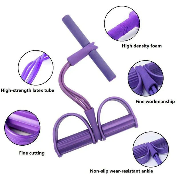 Tummy Trimmer Foot Pedal Resistance Band – Home Fitness Exercise Tool – Belly Fat Reduce
