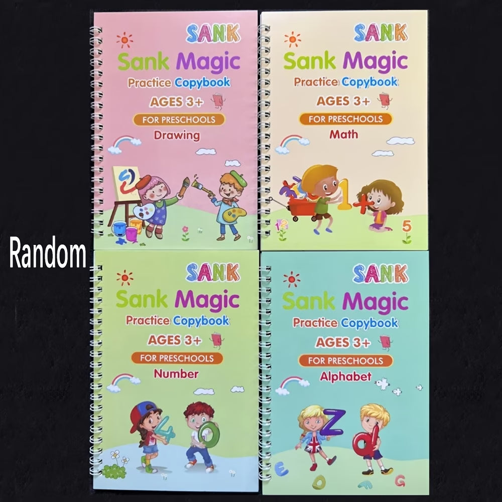 Combo Deal ( 1 LCD Writing Tablet + 4 Magic Practice Books set)