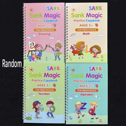 Combo Deal ( 1 LCD Writing Tablet + 4 Magic Practice Books set)