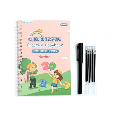 Combo Deal ( 1 LCD Writing Tablet + 4 Magic Practice Books set)
