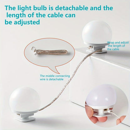 LED Vanity Mirror Lights | 3 Light Mode Led Bulbs for makeup Mirror Stand | 8 Bulbs