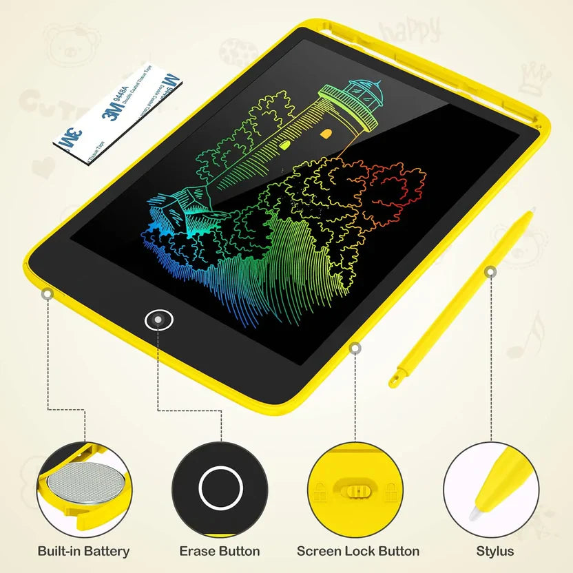 Colorful LCD Writing Tablet for Kids (8.5 Inch) - Reusable Drawing Pad