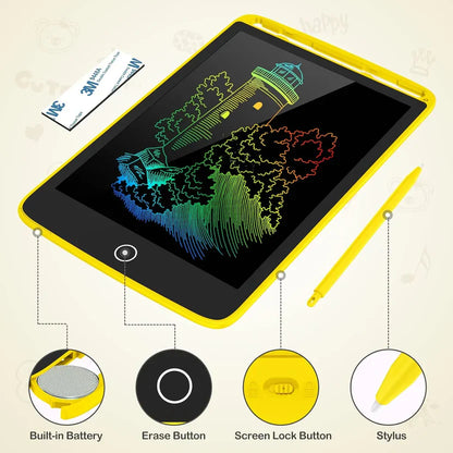 Colorful LCD Writing Tablet for Kids (8.5 Inch) - Reusable Drawing Pad