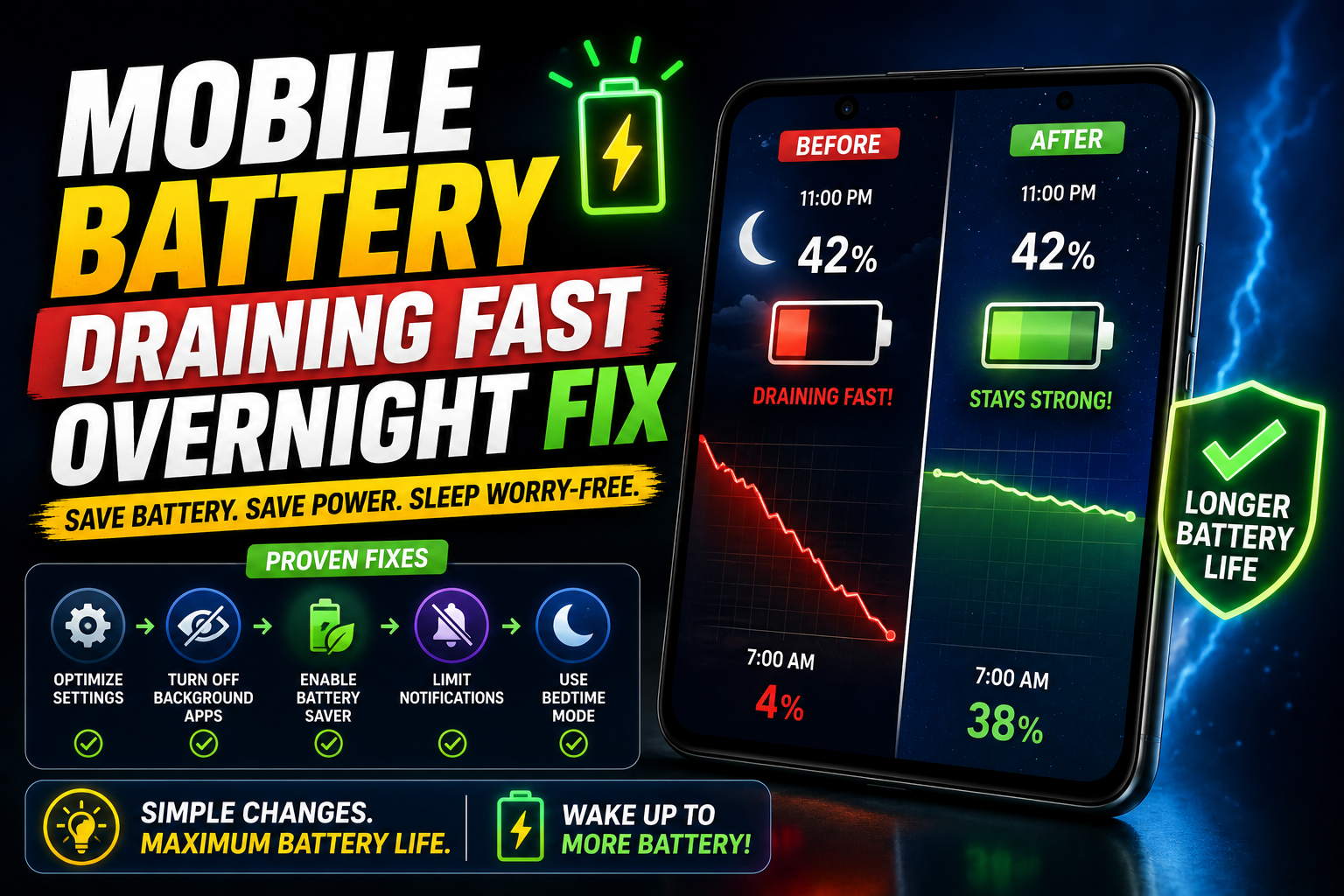 Mobile Battery Draining Fast Overnight Fix