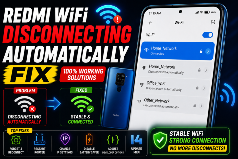 Redmi WiFi Disconnecting Automatically Fix 2026