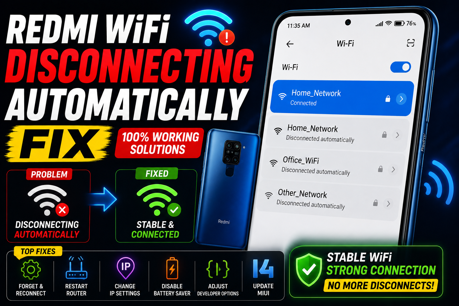 Redmi WiFi Disconnecting Automatically Fix 2026