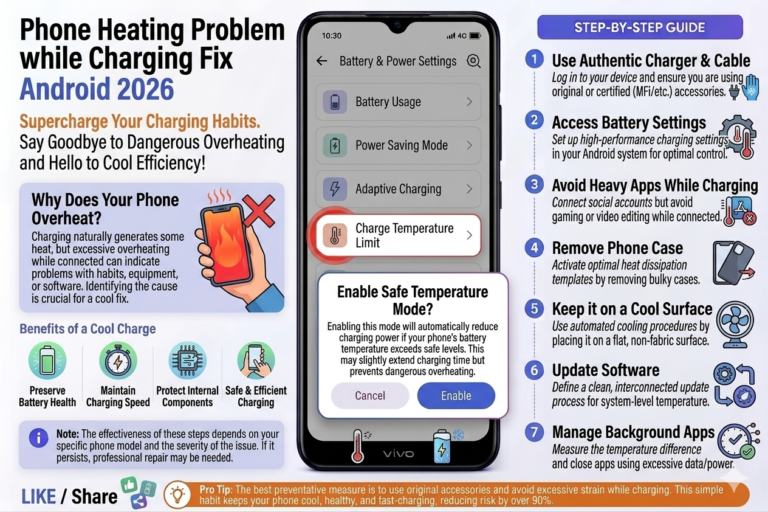Phone Heating Problem while Charging Fix Android 2026