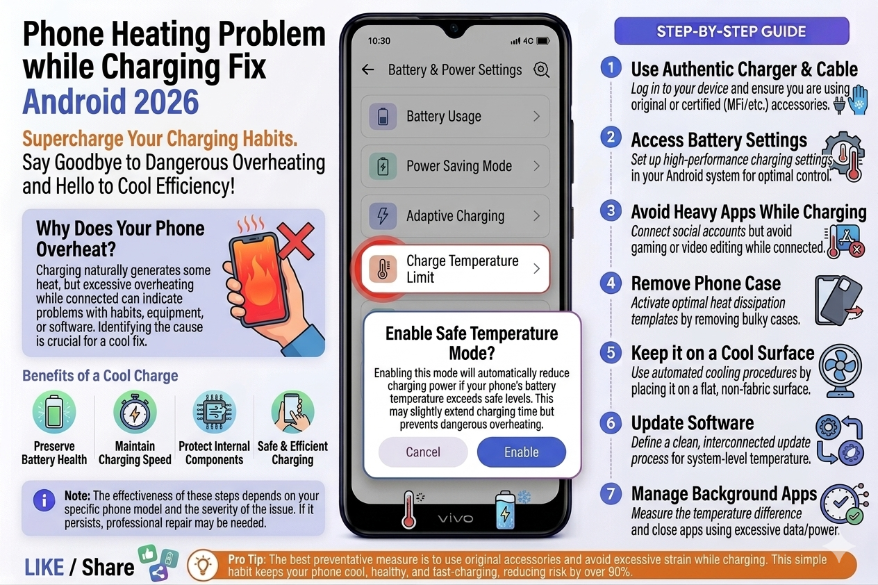 Phone Heating Problem while Charging Fix Android 2026